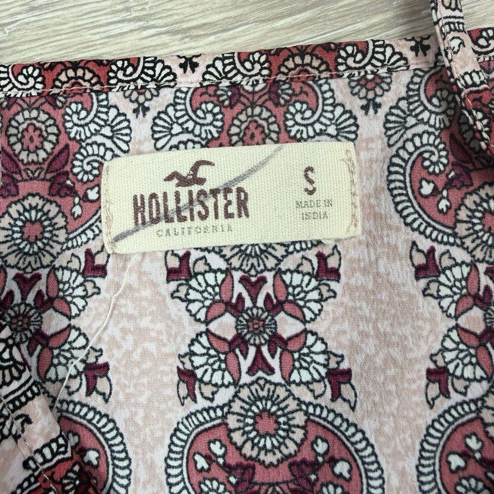 Hollister Y2K Red Pink Paisley Camisole Bella Swan Swancore Coquette Dainty Sz S - Picture 2 of 6